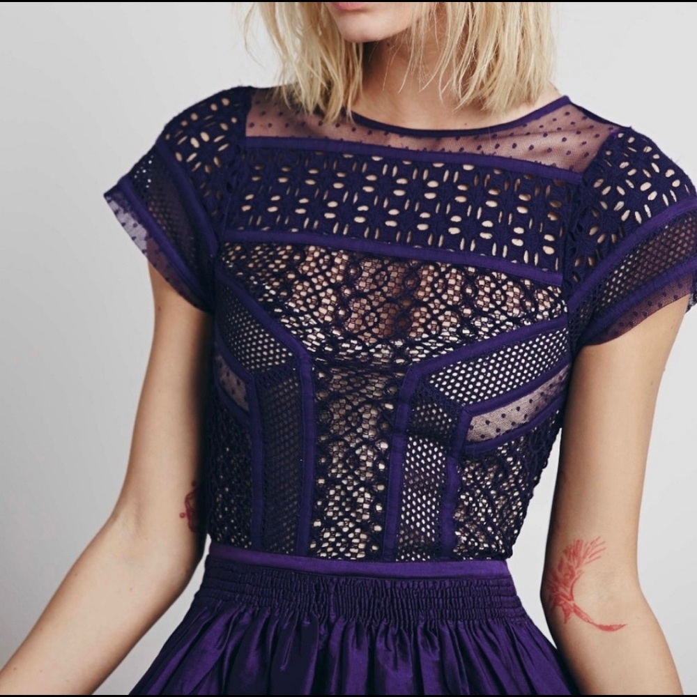 🍒EUC🍒FREE PEOPLE FIT N FLARE MINI DRESS